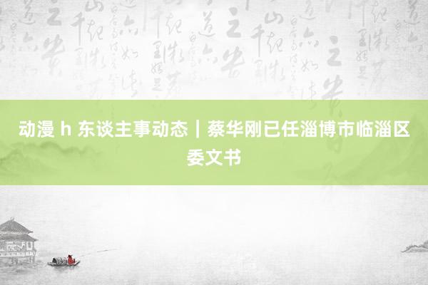动漫 h 东谈主事动态｜蔡华刚已任淄博市临淄区委文书