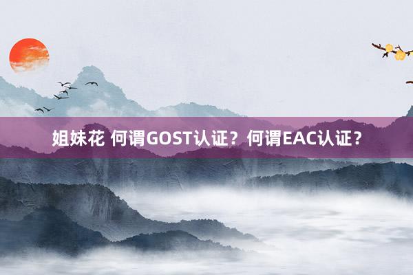 姐妹花 何谓GOST认证？何谓EAC认证？