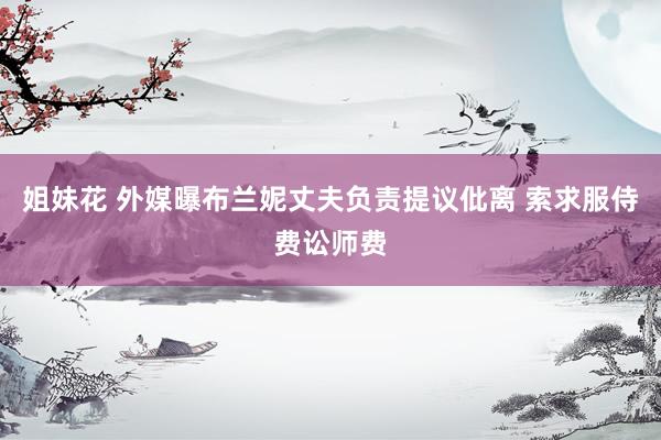 姐妹花 外媒曝布兰妮丈夫负责提议仳离 索求服侍费讼师费
