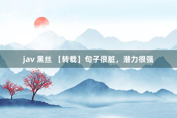 jav 黑丝 【转载】句子很脏，潜力很强