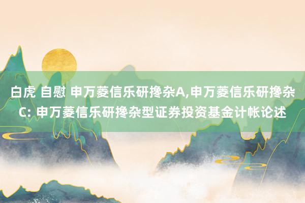 白虎 自慰 申万菱信乐研搀杂A,申万菱信乐研搀杂C: 申万菱信乐研搀杂型证券投资基金计帐论述