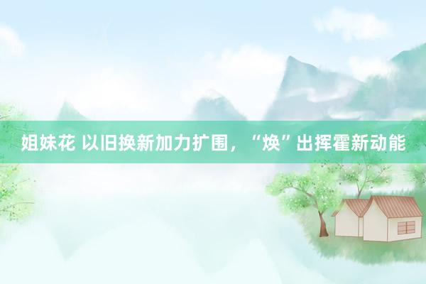 姐妹花 以旧换新加力扩围，“焕”出挥霍新动能