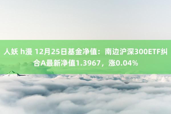 人妖 h漫 12月25日基金净值：南边沪深300ETF纠合A最新净值1.3967，涨0.04%