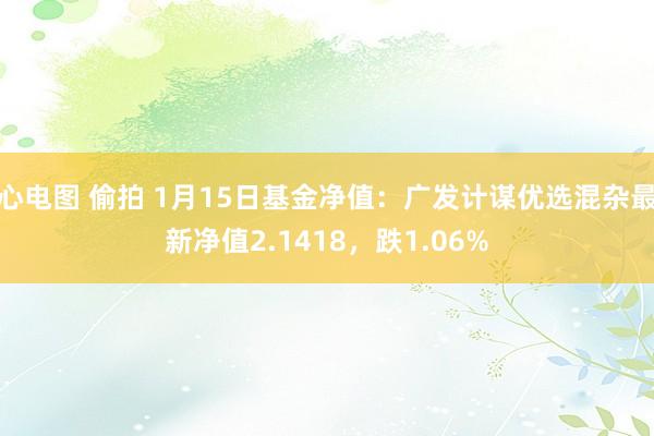 心电图 偷拍 1月15日基金净值：广发计谋优选混杂最新净值2.1418，跌1.06%