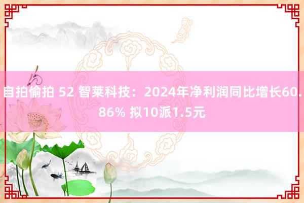 自拍偷拍 52 智莱科技：2024年净利润同比增长60.86% 拟10派1.5元