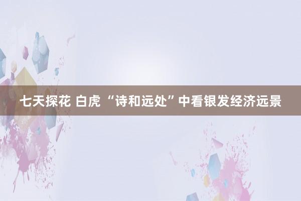 七天探花 白虎 “诗和远处”中看银发经济远景