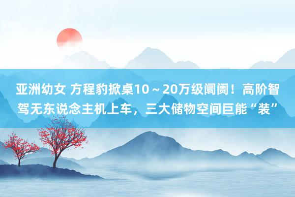 亚洲幼女 方程豹掀桌10～20万级阛阓！高阶智驾无东说念主机上车，三大储物空间巨能“装”