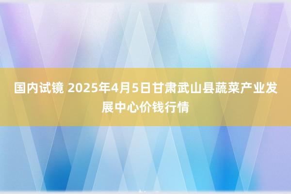 国内试镜 2025年4月5日甘肃武山县蔬菜产业发展中心价钱行情